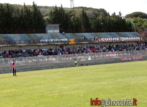 Il pubblico del "Conte" nell'ultima gara con il Real Metapontino