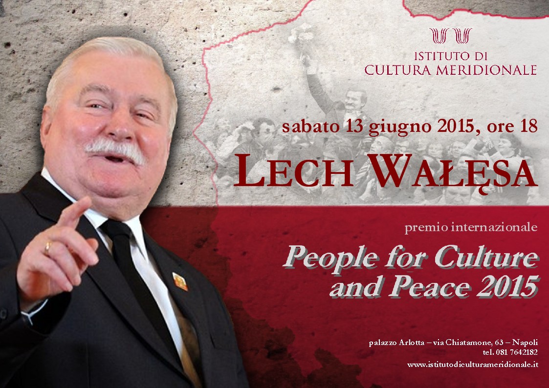 A Lech Walesa il Premio “People for Culture and Peace”