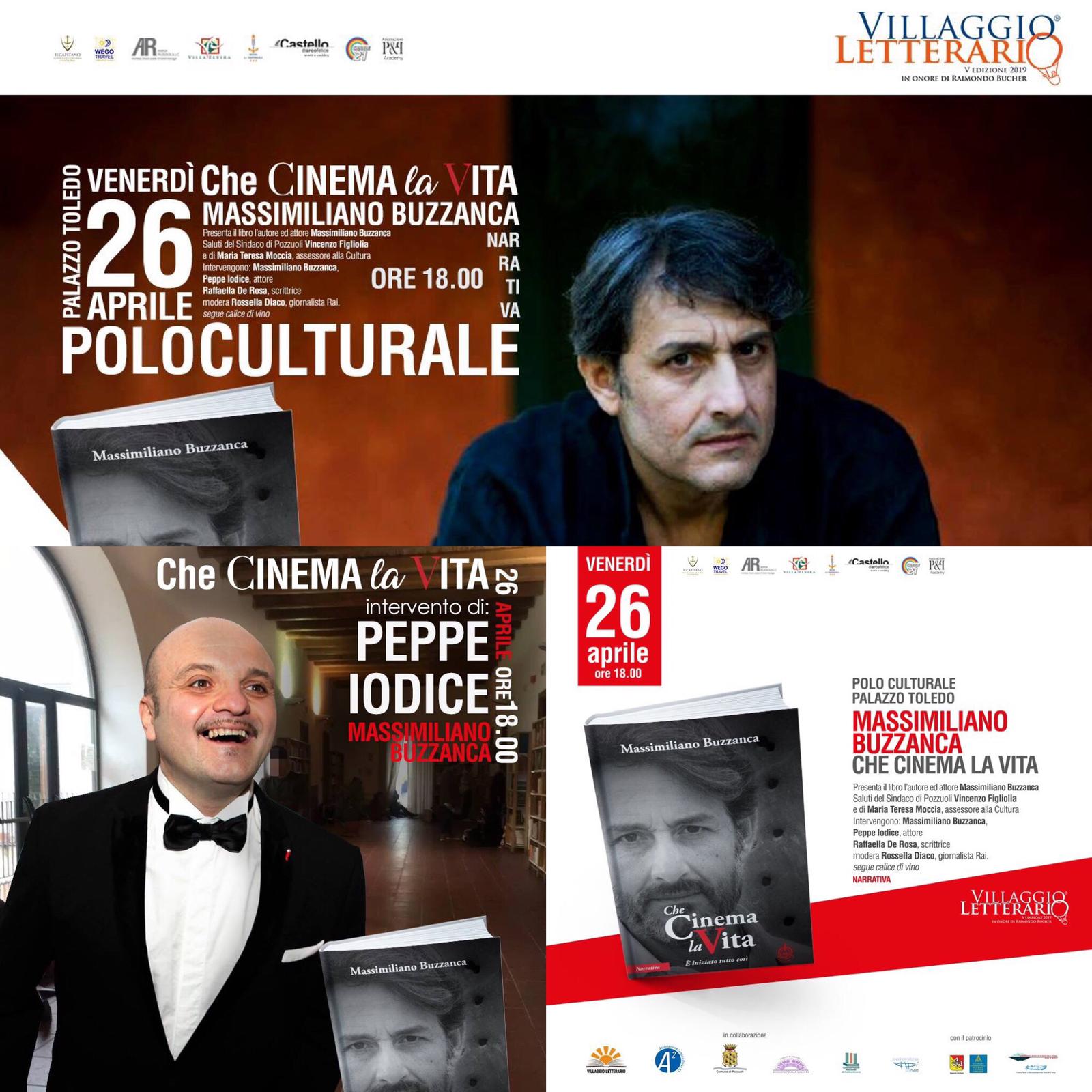 POZZUOLI/ “Che Cinema la Vita”, il romanzo di Buzzanca con Peppe Iodice e Rossella Diaco