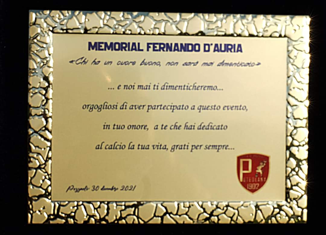 Memorial Fernando D’Auria, al Conte il match ricordo fra Puteolana e Rione Terra