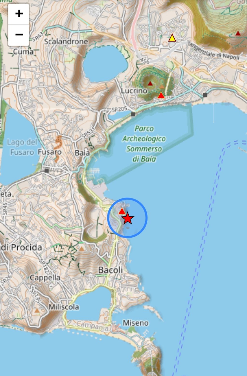 Bradisismo - scossa 2,3 del 08 03 2025 ore 22,29